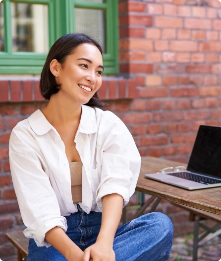 image of a girl at or IELTS Coaching centre