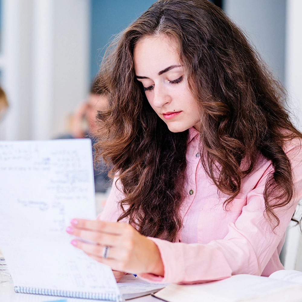 A girl in our IELTS Coaching Centre