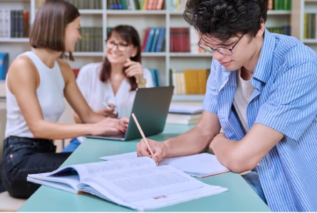 Students preparing for exams at the best German institute in Kerala